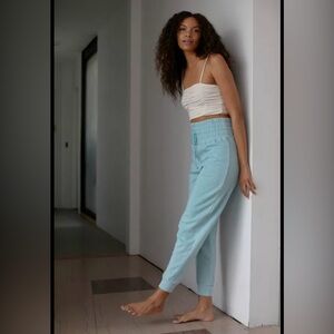 Urban Outfitters Out from Under high waisted smocked Light Blue Joggers